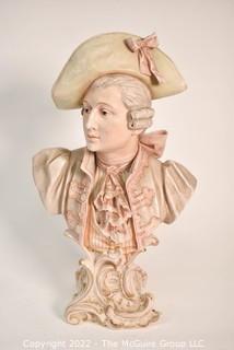 Hand Painted Porcelain Bust of Man