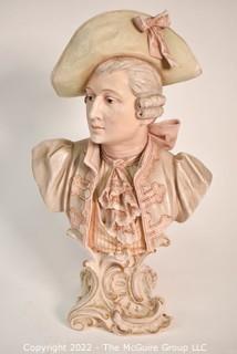 Hand Painted Porcelain Bust of Man