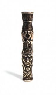 Sterling Silver Cigarette Holder with Relief of Native American on Both Sides.