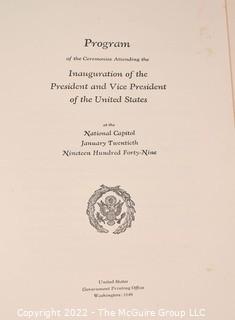 1949 Invitation to the Ceremonies for the Presidential Inauguration of Harry Truman. 