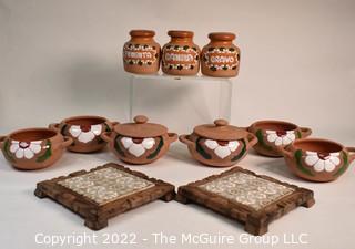 Pottery Serving Dishes, Jars & Trivets