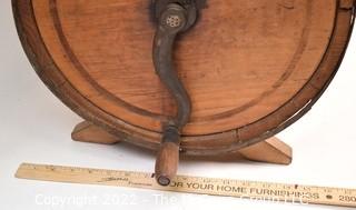 Antique Primitive Wood Butter Churn from Novia Scotia