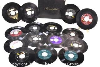 Collection of Vintage 45 RPM Vinyl Records Including  Eddie Fisher, Bill Haley & His Comets, & Ames Brothers