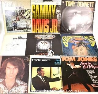 Collection of Vintage LP 33  RPM Vinyl Records Including Saturday Night Fever, Sammy Davis Jr. Etc. 