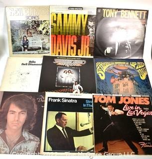 Collection of Vintage LP 33  RPM Vinyl Records Including Saturday Night Fever, Sammy Davis Jr. Etc. 