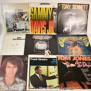 Collection of Vintage LP 33  RPM Vinyl Records Including Saturday Night Fever, Sammy Davis Jr. Etc. 