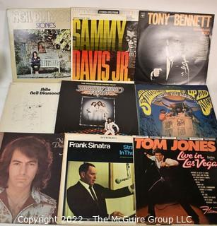 Collection of Vintage LP 33  RPM Vinyl Records Including Saturday Night Fever, Sammy Davis Jr. Etc. 