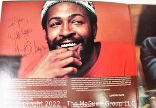 Vintage Autographed LP Vinyl Record Marvin Gaye, Lets Get It On