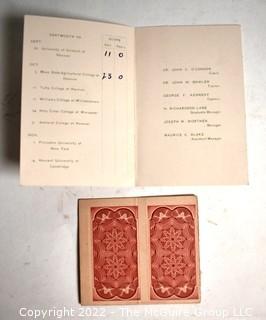 Group of Ephemera Including Zigfield Follies Program with Two (2) Shadowgraph Glasses, New Amsterdam Theater Program, Charles Dillingham's Globe Theatre Program and 1908 Dartmouth College Football Schedule and Dartmouth Vs Harvard Reserved Seat Football Tickets.