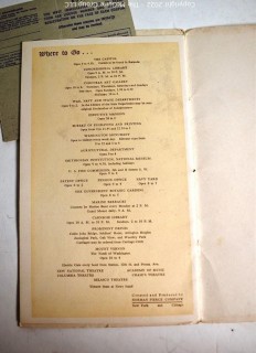 Collection of Washington DC Ephemera Including Masonic Shriner Parade Tickets, 1941 US Senate Chamber Passes, Mileage Ration Card, 1920'sThe Shoreham Hotel Tourist Information Book and 1922 Masonic Dance Invitation 