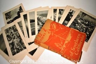 Vintage Greeting Cards, 32 Black and White Views of Southern California and Seeandbee Great Lakes Vacation Cruises Brochure. 