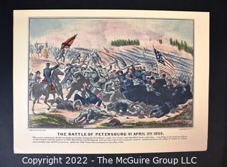 Currier & Ives For The People of The Civil War Hand Colored Engraving Portfolio #8 Set of 6 Prints