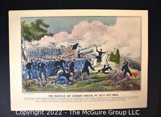 Currier & Ives For The People of The Civil War Hand Colored Engraving Portfolio #8 Set of 6 Prints