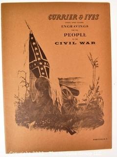 Currier & Ives For The People of The Civil War Hand Colored Engraving Portfolio #4 Set of 6 Prints