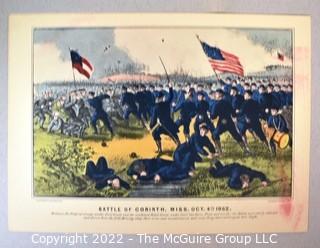 Currier & Ives For The People of The Civil War Hand Colored Engraving Portfolio #4 Set of 6 Prints