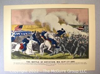 Currier & Ives For The People of The Civil War Hand Colored Engraving Portfolio #4 Set of 6 Prints