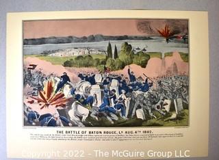 Currier & Ives For The People of The Civil War Hand Colored Engraving Portfolio #4 Set of 6 Prints