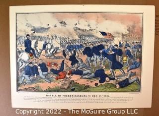 Currier & Ives For The People of The Civil War Hand Colored Engraving Portfolio #5 Set of 6 Prints