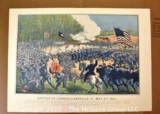 Currier & Ives For The People of The Civil War Hand Colored Engraving Portfolio #5 Set of 6 Prints