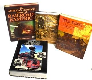 Four (4) Books on Trains Including Train Wrecks