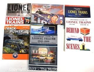 Group of Books About Lionel Toy Trains.