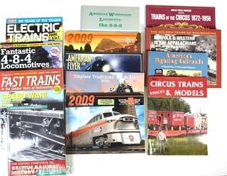 Group of Books and Magazines on Model Trains 