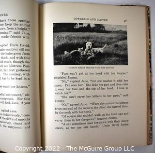 Group of Books About Trains Including Cowbells and Clover, The Vagabond Engine, Railways Photographed in Color, The Wonderful Locomotive and The Big Red Train Ride.