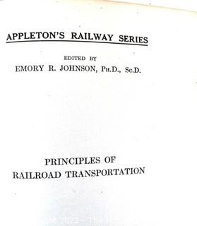 Group of Books Including Principles of Rail Transportation and Gilbert Model Instructions for Train Engine and Gondola Coal Car.