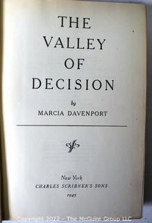 Two books (First printings): A Valley of Decision by Davenport, and Atom at Spithead by Divine