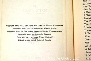 Ten (10) Volume Set of Mark Twain Collier Collection, 1917
