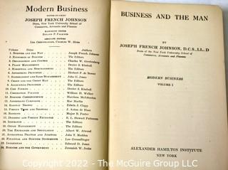 Eighteen (18) Volume Set Modern Business by Joseph French Johnson 1919