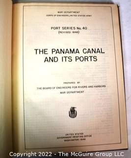 Seven (7) Vintage Books with Photos About the Construction and History of The Panama Canal. 