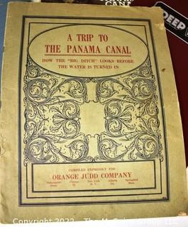 Seven (7) Vintage Books with Photos About the Construction and History of The Panama Canal. 