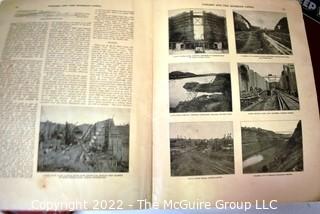 Seven (7) Vintage Books with Photos About the Construction and History of The Panama Canal. 