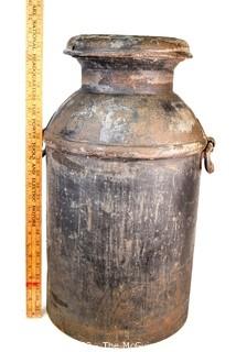 10 Gallon Vintage Metal Milk Can