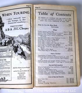 1922 Kelly Automobile Blue Book Road Guide with Maps