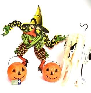 Group of Vintage Halloween Decorations. 