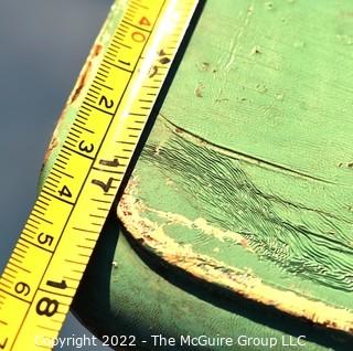 Vintage Five (5) Drawer Green Painted Childs Dresser 