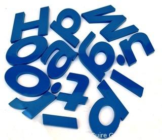 Group of Blue Acrylic Outdoor Sign Letters