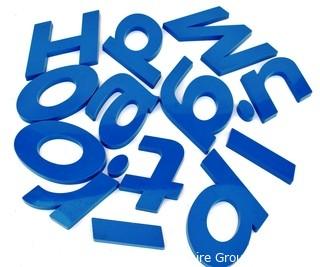 Group of Blue Acrylic Outdoor Sign Letters