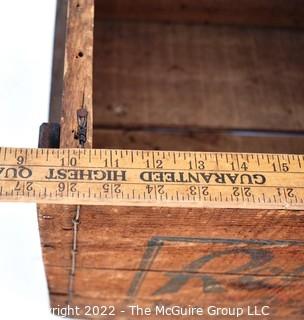 Large Vintage Roberts Ham And Bacon Wooden Crate. 19" x 15" x 27".