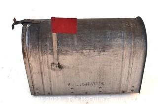 Large Heavy Rustic Galvanized Steel Farm Mailbox 