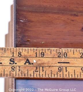 Mid-Century Wood Magazine Rack Side Table With 8 Shelves