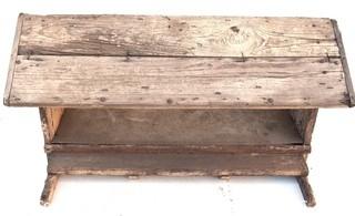 Large Primitive White Painted Wooden Bird House.  23" D x 15" T x 35" L