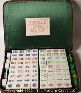 Vintage Made in Hong Kong - Sung San Tsai Fook Kee Mah Jong Traveling Game Set 