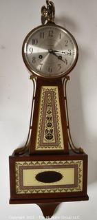 Seth Thomas Brookfield Banjo Style Wall Clock with Eagle Finial. 