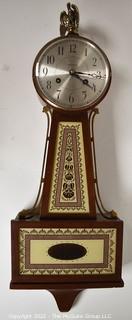 Seth Thomas Brookfield Banjo Style Wall Clock with Eagle Finial. 