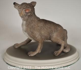 Porcelain Boehm Wolf Figurine Commissioned by The Bailey Banks & Biddle Co. to Benefit the Rebuilding of Wolf Trap, 1982 – 1983.