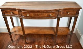 Vintage Drexel Heritage Federal Style or Sofa Table. Measures 28.5"T X 48"W X 14"D