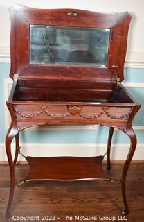 Federal Style Vanity Cabinet with Carved Wreath Decoration